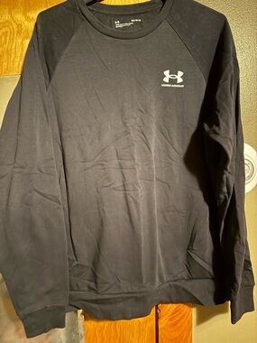Under Armour Black Pullover Sweatshirt with White Logo